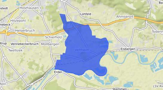 Bodenrichtwertkarte Porta Westfalica Veltheim